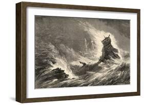 A Ship of the Spanish Armada, Wrecked on the West Coast of Ireland, Illustration from 'spanish…-null-Framed Giclee Print