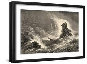 A Ship of the Spanish Armada, Wrecked on the West Coast of Ireland, Illustration from 'spanish…-null-Framed Giclee Print