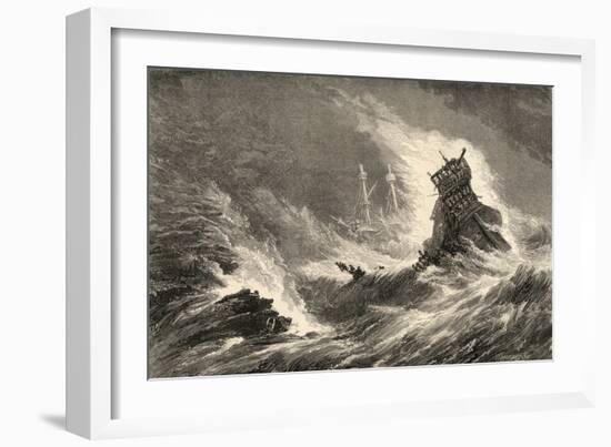 A Ship of the Spanish Armada, Wrecked on the West Coast of Ireland, Illustration from 'spanish…-null-Framed Giclee Print