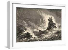 A Ship of the Spanish Armada, Wrecked on the West Coast of Ireland, Illustration from 'spanish…-null-Framed Giclee Print