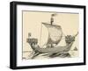 'A Ship of the time of Edward I. (based on the Dover seal, 1284)', (1931)-Charles Henry Bourne Quennell-Framed Giclee Print