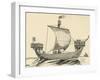 'A Ship of the time of Edward I. (based on the Dover seal, 1284)', (1931)-Charles Henry Bourne Quennell-Framed Giclee Print