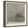 A Ship on Fire in Kingstown Harbour-null-Framed Giclee Print