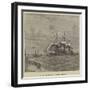 A Ship on Fire in Kingstown Harbour-null-Framed Giclee Print