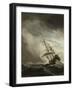 A Ship on the High Seas Caught by a Squall, Known as the 'Gust', 1680-Willem Van De, The Younger Velde-Framed Giclee Print