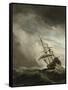 A Ship on the High Seas Caught by a Squall, Known as the 'Gust', 1680-Willem Van De, The Younger Velde-Framed Stretched Canvas