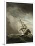 A Ship on the High Seas Caught by a Squall, Known as the 'Gust', 1680-Willem Van De, The Younger Velde-Framed Giclee Print