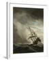 A Ship on the High Seas Caught by a Squall, Known as the 'Gust', 1680-Willem Van De, The Younger Velde-Framed Giclee Print