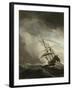 A Ship on the High Seas Caught by a Squall, Known as the 'Gust', 1680-Willem Van De, The Younger Velde-Framed Giclee Print