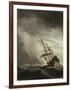 A Ship on the High Seas Caught by a Squall, Known as the 'Gust', 1680-Willem Van De, The Younger Velde-Framed Giclee Print