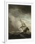 A Ship on the High Seas Caught by a Squall, Known as the 'Gust', 1680-Willem Van De, The Younger Velde-Framed Giclee Print