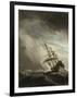 A Ship on the High Seas Caught by a Squall, Known as the 'Gust', 1680-Willem Van De, The Younger Velde-Framed Giclee Print