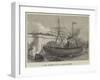 A Ship Running Foul of London Bridge-null-Framed Giclee Print