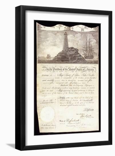 A Ship's Passport for 'Henry of Salem'-null-Framed Giclee Print