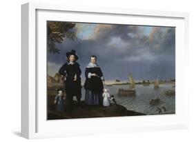 A Shipowner and His Family, 1650 (Oil on Canvas)-Abraham Willaerts-Framed Giclee Print