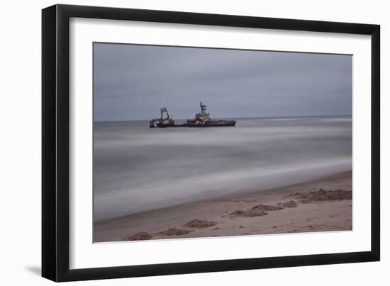 A Shipwreck Near Cape Cross, Namibia-Alex Saberi-Framed Photographic Print