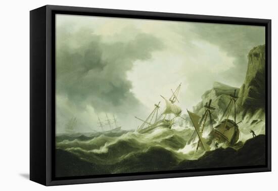 A Shipwreck-Thomas Luny-Framed Stretched Canvas