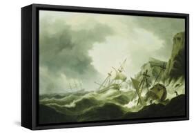 A Shipwreck-Thomas Luny-Framed Stretched Canvas