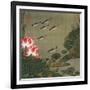 A Shoal of Trout and Lotus-Jakuchu Ito-Framed Giclee Print