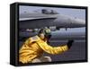 A Shooter Launches an F/A-18E Super Hornet from USS Ronald Reagan-Stocktrek Images-Framed Stretched Canvas