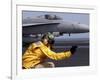 A Shooter Launches an F/A-18E Super Hornet from USS Ronald Reagan-Stocktrek Images-Framed Photographic Print