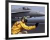 A Shooter Launches an F/A-18E Super Hornet from USS Ronald Reagan-Stocktrek Images-Framed Photographic Print