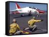 A Shooter Signlas the Launch of a T-45A Goshawk Trainer Aircraft-Stocktrek Images-Framed Stretched Canvas