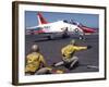 A Shooter Signlas the Launch of a T-45A Goshawk Trainer Aircraft-Stocktrek Images-Framed Photographic Print