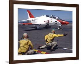 A Shooter Signlas the Launch of a T-45A Goshawk Trainer Aircraft-Stocktrek Images-Framed Photographic Print