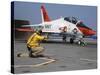 A Shooter Signlas the Launch of a T-45A Goshawk Trainer Aircraft-Stocktrek Images-Stretched Canvas