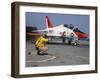 A Shooter Signlas the Launch of a T-45A Goshawk Trainer Aircraft-Stocktrek Images-Framed Photographic Print