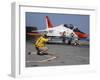 A Shooter Signlas the Launch of a T-45A Goshawk Trainer Aircraft-Stocktrek Images-Framed Photographic Print