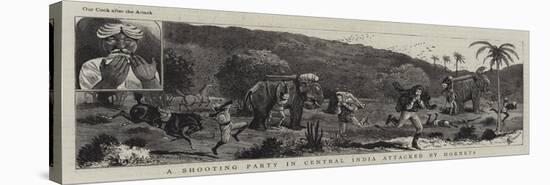 A Shooting Party in Central India Attacked by Hornets-Alfred Chantrey Corbould-Stretched Canvas