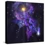 A Shooting Star Radiates Out from a Black Hole in the Center of a Galaxy-Stocktrek Images-Stretched Canvas