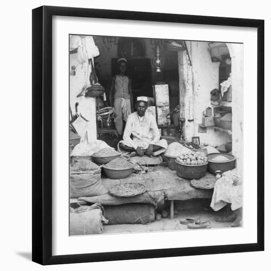 A Shop in India, 1900s-Erdmann & Schanz-Framed Giclee Print