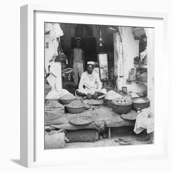 A Shop in India, 1900s-Erdmann & Schanz-Framed Giclee Print