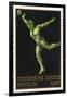 A Shot Putter. Germany 1916 Berlin Olympic Games Poster Stamp, Unused-null-Framed Giclee Print