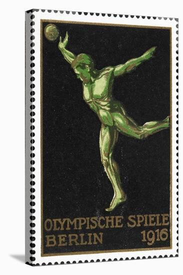 A Shot Putter. Germany 1916 Berlin Olympic Games Poster Stamp, Unused-null-Stretched Canvas