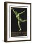 A Shot Putter. Germany 1916 Berlin Olympic Games Poster Stamp, Unused-null-Framed Giclee Print