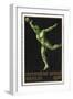 A Shot Putter. Germany 1916 Berlin Olympic Games Poster Stamp, Unused-null-Framed Giclee Print