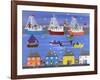 A Show at the Marina-Gordon Barker-Framed Giclee Print