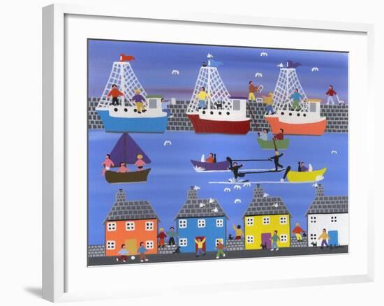 A Show at the Marina-Gordon Barker-Framed Giclee Print