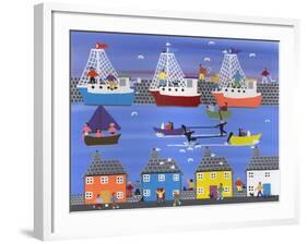 A Show at the Marina-Gordon Barker-Framed Giclee Print