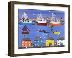 A Show at the Marina-Gordon Barker-Framed Giclee Print