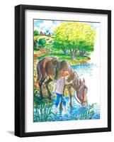 A Show for Ginger - Jack & Jill-Beth Henniger Krush-Framed Giclee Print