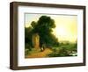 A Shrine in Italy, 1847-John Frederick Kensett-Framed Giclee Print