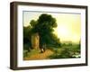 A Shrine in Italy, 1847-John Frederick Kensett-Framed Giclee Print