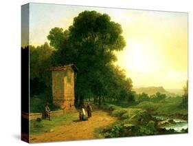 A Shrine in Italy, 1847-John Frederick Kensett-Stretched Canvas