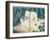 A 'Shunga' (Erotic) Print: 'All Passion Spent - the Satisfied Woman', C.1855-Kuniyoshi Utagawa-Framed Giclee Print