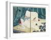 A 'Shunga' (Erotic) Print: 'All Passion Spent - the Satisfied Woman', C.1855-Kuniyoshi Utagawa-Framed Giclee Print